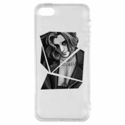 Чехол из раздела Måneskin Black and white Damiano для Apple iPhone 5S - FATLINE Чехол из раздела Måneskin Black and white Damiano для Apple iPhone 5S
