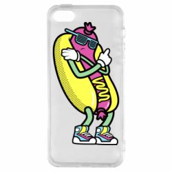 Чехол из раздела Фастфуд Cool hot dog для Apple iPhone 5S - FATLINE Чехол из раздела Фастфуд Cool hot dog для Apple iPhone 5S