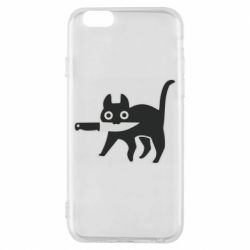 Чехол из раздела Кот Cat with a knife для Apple iPhone 6 - FATLINE Чехол из раздела Кот Cat with a knife для Apple iPhone 6
