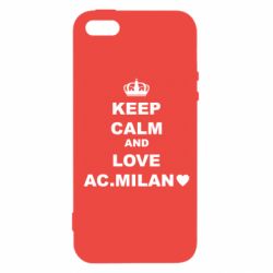 Чехол из раздела KEEP CALM Keep calm and love AC Milan для Apple iPhone SE