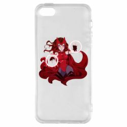 Чехол из раздела ВандаВижен Scarlet Witch Art для Apple iPhone 5 - FATLINE Чехол из раздела ВандаВижен Scarlet Witch Art для Apple iPhone 5