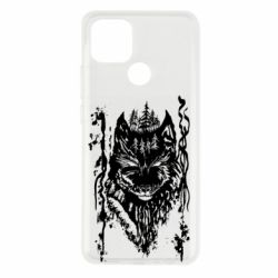 Чехол из раздела Волк Black wolf with patterns для Oppo A15s/A15