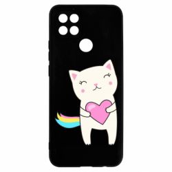 Чохол з розділу Кіт Cute cat with heart для Oppo A15s/A15 - FATLINE Чохол з розділу Кіт Cute cat with heart для Oppo A15s/A15