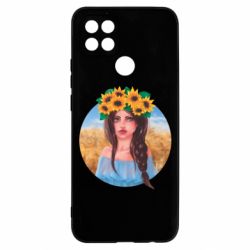 Чехол из раздела Девушкам Girl in a wreath of sunflowers для Oppo A15s/A15 - FATLINE Чехол из раздела Девушкам Girl in a wreath of sunflowers для Oppo A15s/A15
