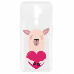 Чехол из раздела Лама Lama with heart для Oppo A5/A9 2020 - FATLINE Чехол из раздела Лама Lama with heart для Oppo A5/A9 2020