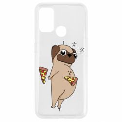 Чехол из раздела Мопс Pug loves pizza для Oppo A53/A32/A33 - FATLINE Чехол из раздела Мопс Pug loves pizza для Oppo A53/A32/A33