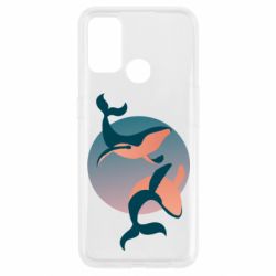 Чехол из раздела Кит Two whales для Oppo A53/A32/A33 - FATLINE Чехол из раздела Кит Two whales для Oppo A53/A32/A33