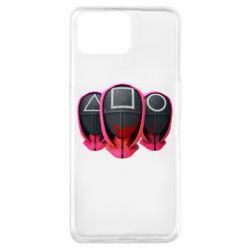 Чехол из раздела Игра в кальмара Нарисованные маски игра в кальмара для Oppo A73