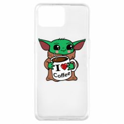 Чехол из раздела Любителям кофе Yoda and a mug with the inscription I love coffee для Oppo A73