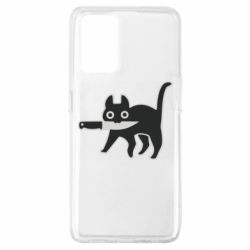Чехол из раздела Кот Cat with a knife для Oppo A74 4G - FATLINE Чехол из раздела Кот Cat with a knife для Oppo A74 4G