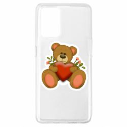 Чехол из раздела Авторские принты Мишка с сердцем для Oppo A74 4G - FATLINE Чехол из раздела Авторские принты Мишка с сердцем для Oppo A74 4G