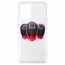 Чехол из раздела Игра в кальмара Нарисованные маски игра в кальмара для Oppo A74 4G