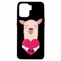 Чехол из раздела Лама Lama with heart для Oppo A94 - FATLINE Чехол из раздела Лама Lama with heart для Oppo A94