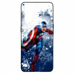 Чехол из раздела Мстители Captain America and splashes для Oppo Find X2 - FATLINE Чехол из раздела Мстители Captain America and splashes для Oppo Find X2