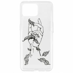 Чехол из раздела Арт-дизайн Hand with leafs для Oppo Reno 4 Lite - FATLINE Чехол из раздела Арт-дизайн Hand with leafs для Oppo Reno 4 Lite