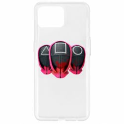 Чехол из раздела Игра в кальмара Нарисованные маски игра в кальмара для Oppo Reno 4 Lite