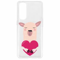 Чехол из раздела Лама Lama with heart для Oppo Reno 4 Pro - FATLINE Чехол из раздела Лама Lama with heart для Oppo Reno 4 Pro