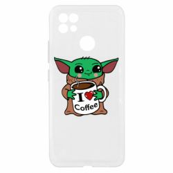 Чехол из раздела Любителям кофе Yoda and a mug with the inscription I love coffee для Realme C21