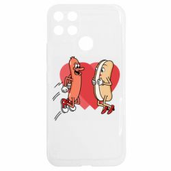 Чехол из раздела 14 Февраля Hot dog love для Realme C25Y - FATLINE Чехол из раздела 14 Февраля Hot dog love для Realme C25Y