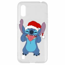 Чехол из раздела Лило и Стич Новогодний Стич для Samsung A01/M01 - FATLINE Чехол из раздела Лило и Стич Новогодний Стич для Samsung A01/M01