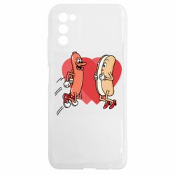 Чехол из раздела 14 Февраля Hot dog love для Samsung A03s - FATLINE Чехол из раздела 14 Февраля Hot dog love для Samsung A03s