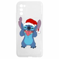 Чехол из раздела Лило и Стич Новогодний Стич для Samsung A03s - FATLINE Чехол из раздела Лило и Стич Новогодний Стич для Samsung A03s