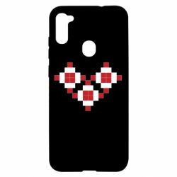 Чехол из раздела Вишиванки Серце вишиванка для Samsung A11/M11 - FATLINE Чехол из раздела Вишиванки Серце вишиванка для Samsung A11/M11