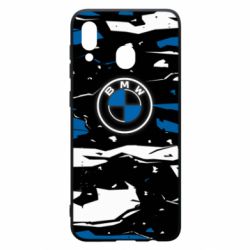 Чехол из раздела Автомобилистам BMW logo and art background для Samsung A20 - FATLINE Чехол из раздела Автомобилистам BMW logo and art background для Samsung A20