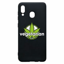 Чехол из раздела Авторские принты Vegetarian hemp для Samsung A20 - FATLINE Чехол из раздела Авторские принты Vegetarian hemp для Samsung A20