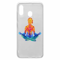 Чехол из раздела Abstract world Йога, девушка медитирует для Samsung A20 - FATLINE Чехол из раздела Abstract world Йога, девушка медитирует для Samsung A20