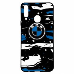 Чехол из раздела Автомобилистам BMW logo and art background для Samsung A20s - FATLINE Чехол из раздела Автомобилистам BMW logo and art background для Samsung A20s