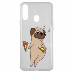 Чехол из раздела Пицца Pug loves pizza для Samsung A20s - FATLINE Чехол из раздела Пицца Pug loves pizza для Samsung A20s