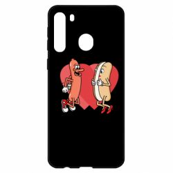 Чехол из раздела 14 Февраля Hot dog love для Samsung A21 - FATLINE Чехол из раздела 14 Февраля Hot dog love для Samsung A21