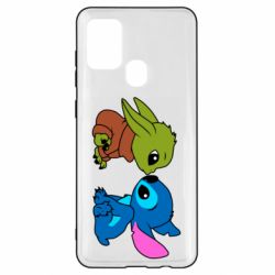 Чехол из раздела Star Wars Baby Yoda And Stitch для Samsung A21s - FATLINE Чехол из раздела Star Wars Baby Yoda And Stitch для Samsung A21s