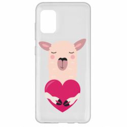 Чехол из раздела Лама Lama with heart для Samsung A31 - FATLINE Чехол из раздела Лама Lama with heart для Samsung A31