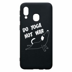 Чехол из раздела Собака Do yoga not war для Samsung A40 - FATLINE Чехол из раздела Собака Do yoga not war для Samsung A40