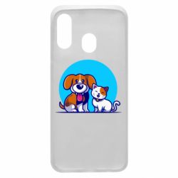 Чехол из раздела Собака Собачка и котик для Samsung A40 - FATLINE Чехол из раздела Собака Собачка и котик для Samsung A40