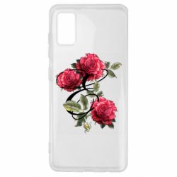 Чехол из раздела Авторские принты Буква Е с розами для Samsung A41 - FATLINE Чехол из раздела Авторские принты Буква Е с розами для Samsung A41