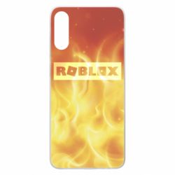 Чохол з розділу Roblox Logo and fire для Samsung A70 - FATLINE Чохол з розділу Roblox Logo and fire для Samsung A70