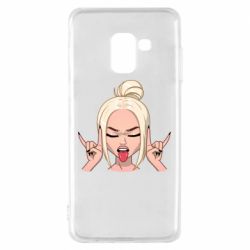 Чехол из раздела Музыка Punk Girl для Samsung A8 2018 - FATLINE Чехол из раздела Музыка Punk Girl для Samsung A8 2018