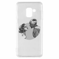 Чехол из раздела ВандаВижен Retro Wanda and Vision для Samsung A8 2018 - FATLINE Чехол из раздела ВандаВижен Retro Wanda and Vision для Samsung A8 2018