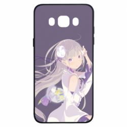 Чехол из раздела Re:Zero. Жизнь с нуля в альтернативном мире Эмилия для Samsung J7 2016 - FATLINE Чехол из раздела Re:Zero. Жизнь с нуля в альтернативном мире Эмилия для Samsung J7 2016