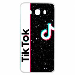 Чехол из раздела Социальные сети Tiktok black space для Samsung J7 2016 - FATLINE Чехол из раздела Социальные сети Tiktok black space для Samsung J7 2016