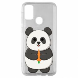Чехол из раздела Панда Милая панда с морковкой для Samsung M30s - FATLINE Чехол из раздела Панда Милая панда с морковкой для Samsung M30s