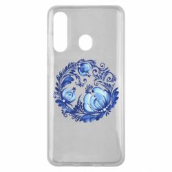 Чехол из раздела Авторские принты Петриковка. Синий завиток для Samsung M40 - FATLINE Чехол из раздела Авторские принты Петриковка. Синий завиток для Samsung M40