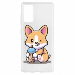 Чехол из раздела Собака Собачька пьет боба ти для Samsung S20 FE - FATLINE Чехол из раздела Собака Собачька пьет боба ти для Samsung S20 FE