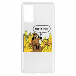 Чехол из раздела Собака This is fine для Samsung S20 FE - FATLINE Чехол из раздела Собака This is fine для Samsung S20 FE