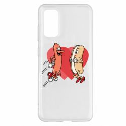 Чехол из раздела 14 Февраля Hot dog love для Samsung S20 - FATLINE Чехол из раздела 14 Февраля Hot dog love для Samsung S20