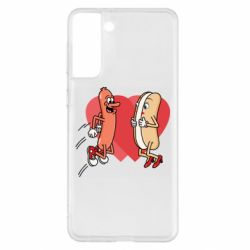 Чехол из раздела 14 Февраля Hot dog love для Samsung S21+ - FATLINE Чехол из раздела 14 Февраля Hot dog love для Samsung S21+