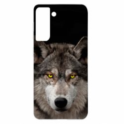 Чехол из раздела Волк Wolf with yellow eyes для Samsung S21